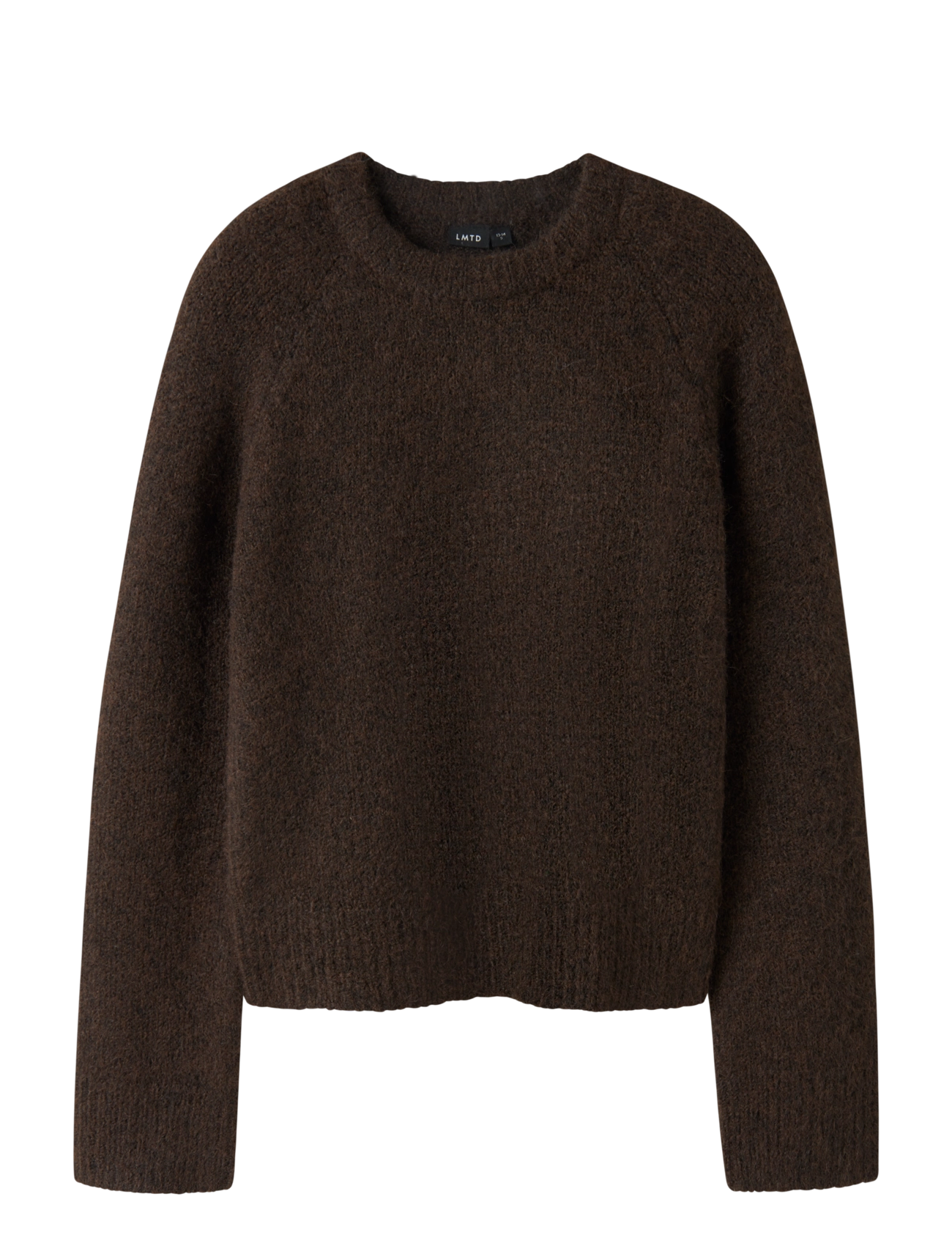 LMTD NLFBULLO LS SHORT KNIT NOOS - LMTD - BLACK COFFEE / brown
