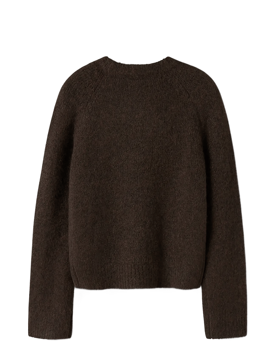 LMTD - NLFBULLO LS SHORT KNIT NOOS - pullover - black coffee - 1