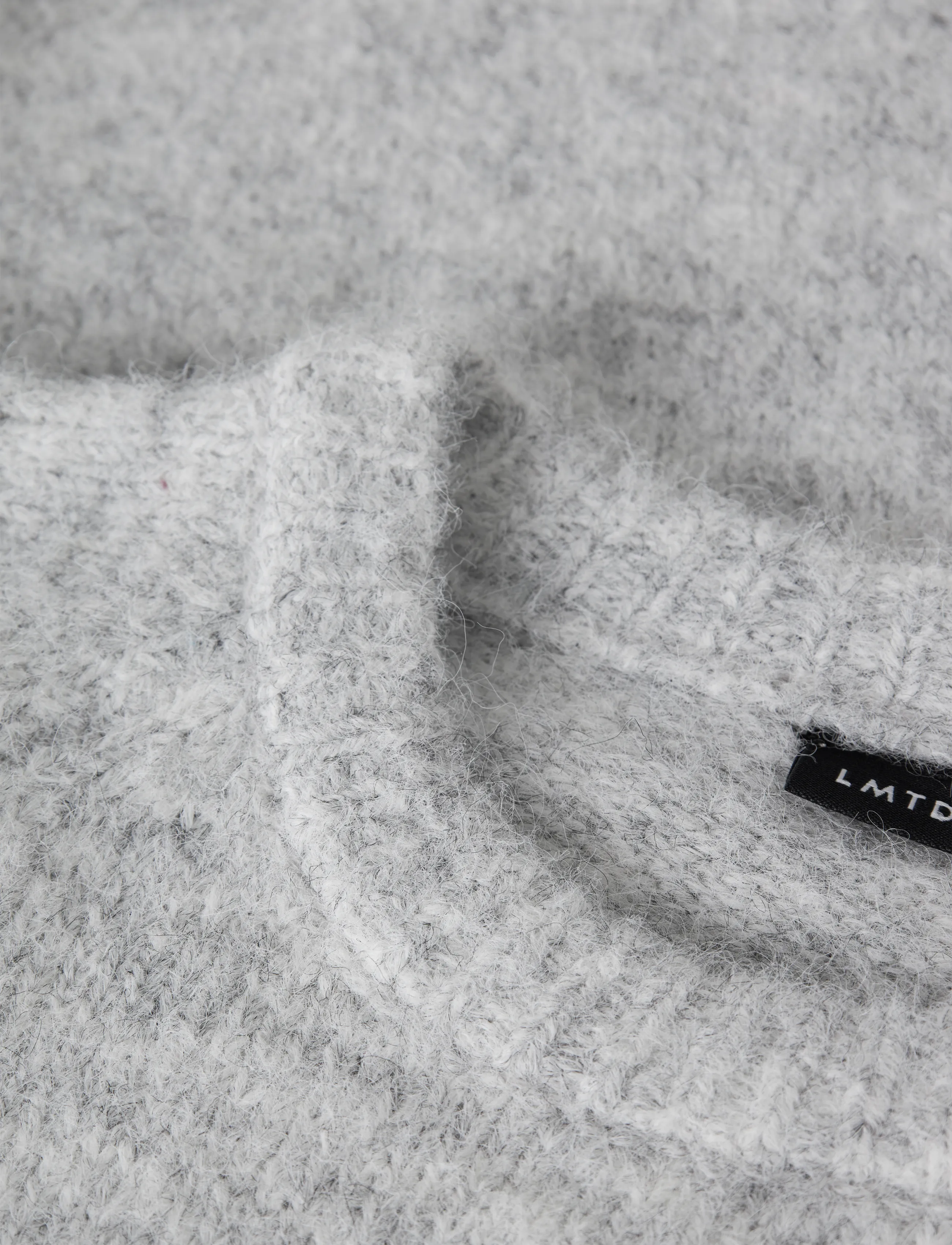 LMTD - NLFBULLO LS SHORT KNIT NOOS - pullover - light grey melange - 4