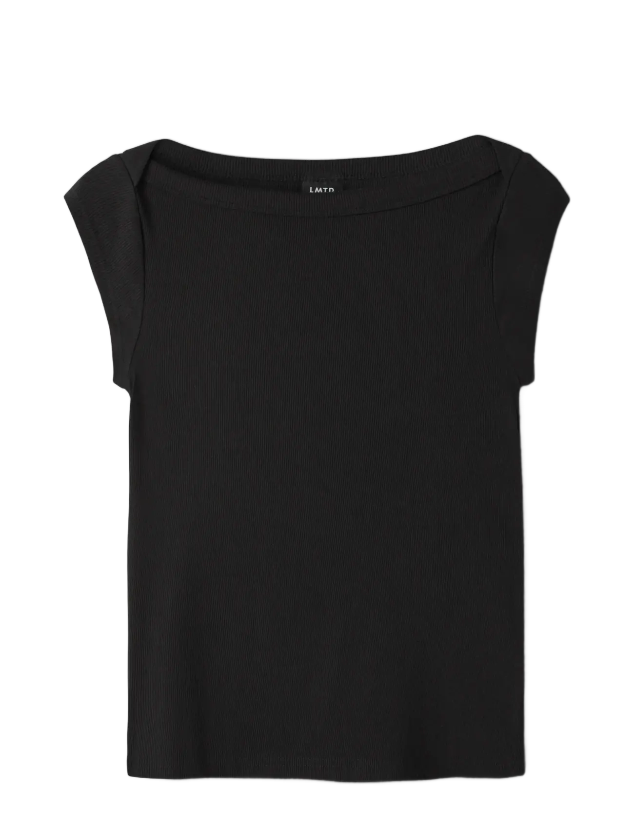 LMTD - NLFKANA SS SHORT BOATNECK TOP - lühikeste varrukatega t-särgid - black - 2