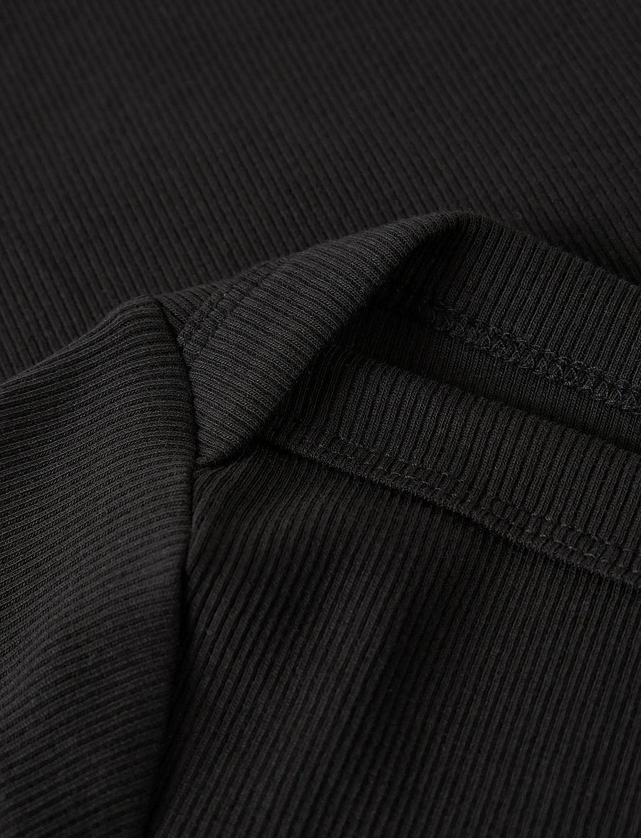 LMTD - NLFKANA SS SHORT BOATNECK TOP - kortærmede t-shirts - black - 5