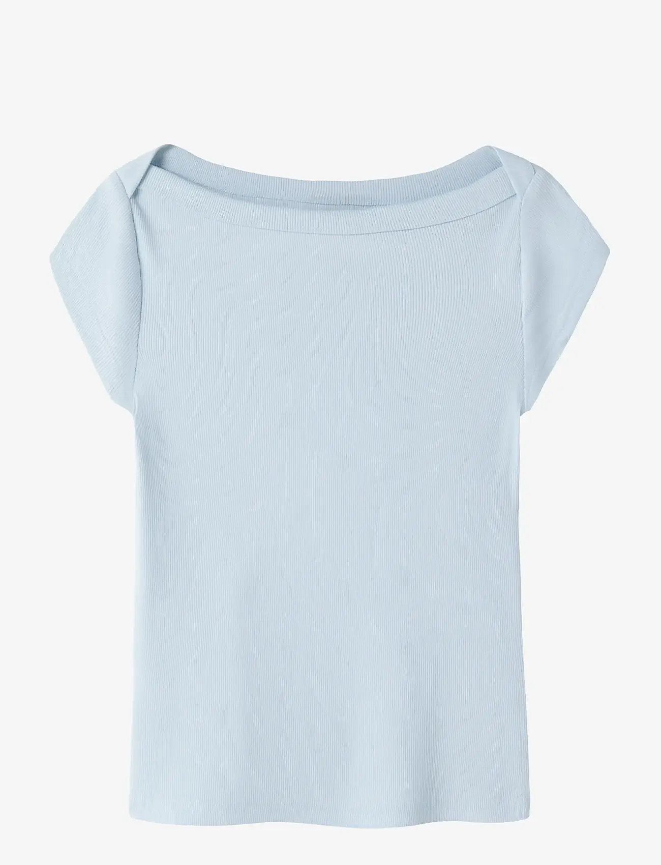 LMTD - NLFKANA SS SHORT BOATNECK TOP - kortærmede t-shirts - ice water - 0