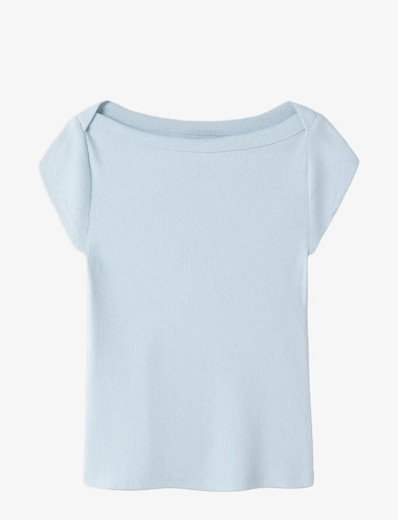 LMTD - NLFKANA SS SHORT BOATNECK TOP - kortærmede t-shirts - ice water - 2