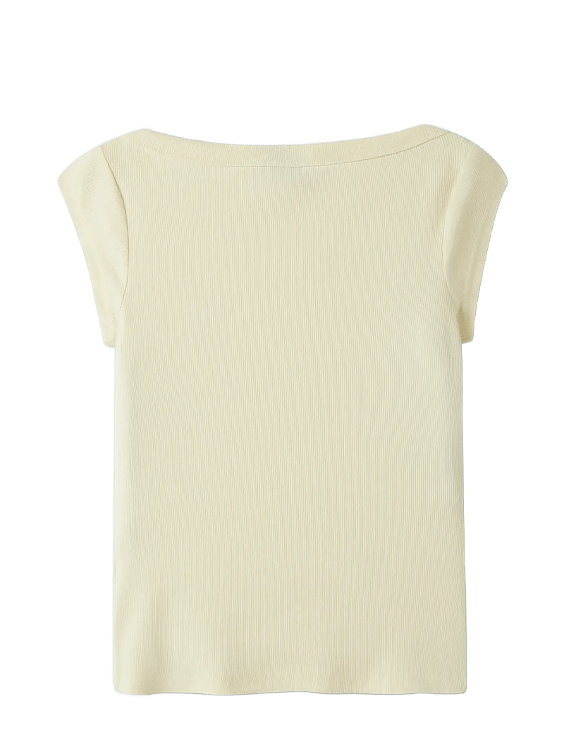 LMTD - NLFKANA SS SHORT BOATNECK TOP - kortærmede t-shirts - pear sorbet - 1