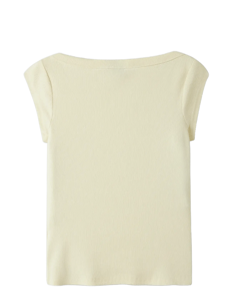 LMTD - NLFKANA SS SHORT BOATNECK TOP - kortärmade t-shirts - pear sorbet - 1