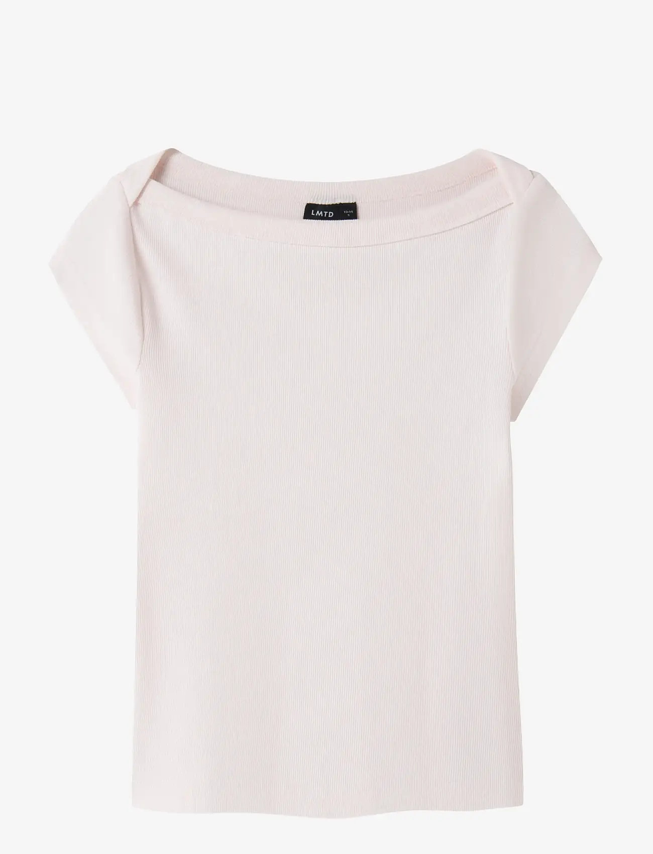 LMTD - NLFKANA SS SHORT BOATNECK TOP - kortærmede t-shirts - pink marshmallow - 0