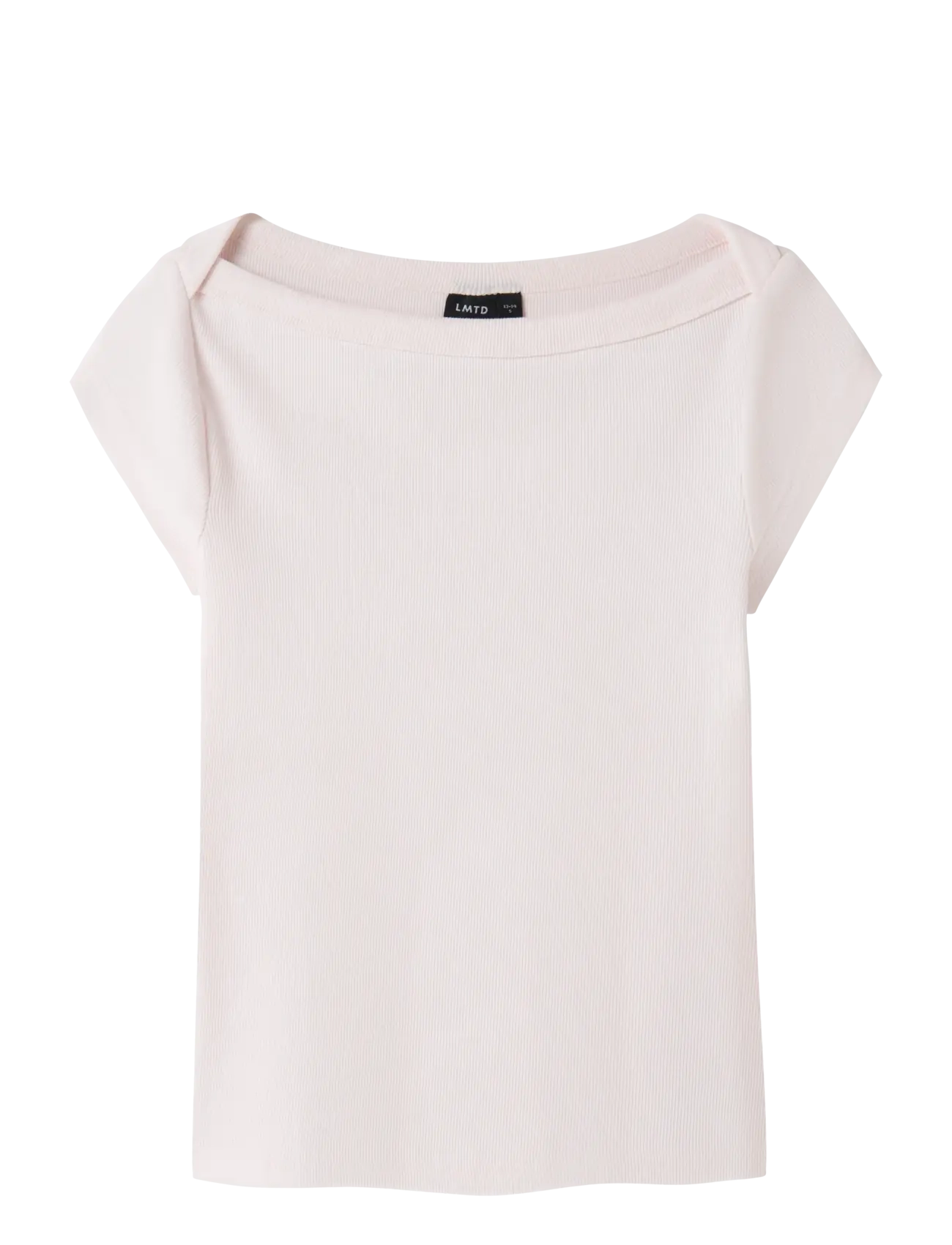LMTD NLFKANA SS SHORT BOATNECK TOP - Sügispakkumised - PINK MARSHMALLOW / pink/rose