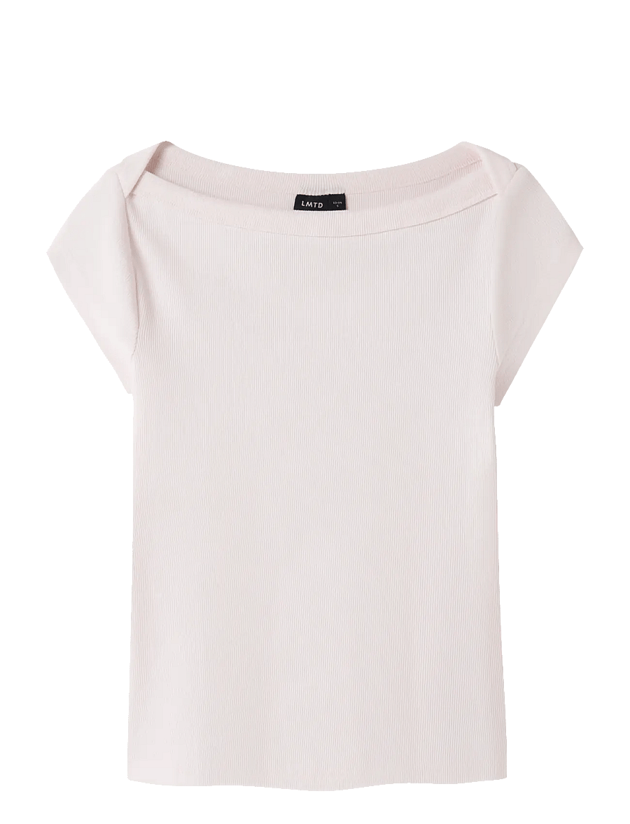 LMTD - NLFKANA SS SHORT BOATNECK TOP - kurzärmelige - pink marshmallow - 0