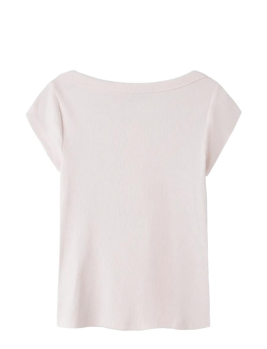 LMTD - NLFKANA SS SHORT BOATNECK TOP - kurzärmelige - pink marshmallow - 1
