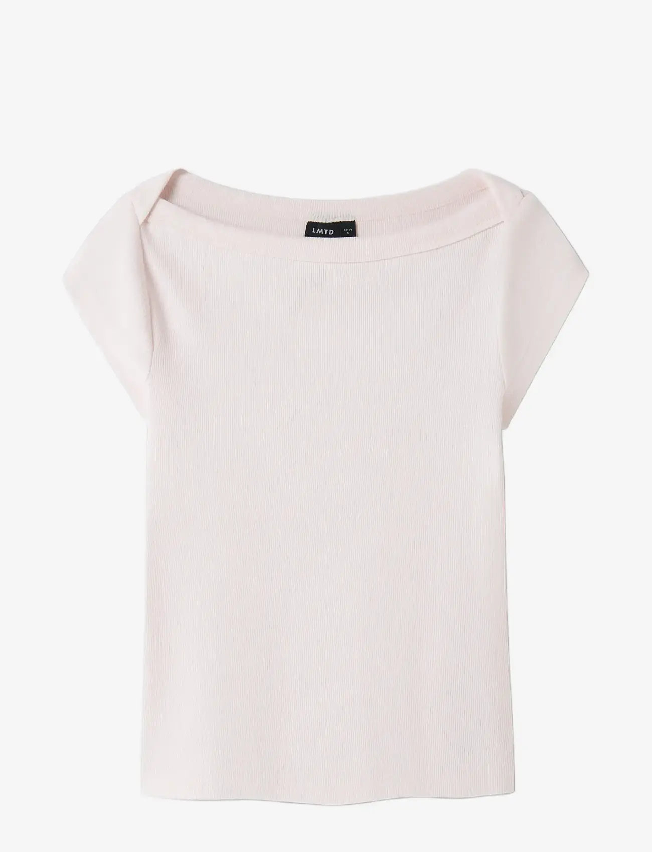 LMTD - NLFKANA SS SHORT BOATNECK TOP - kortærmede t-shirts - pink marshmallow - 2