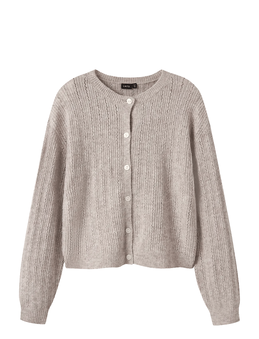 LMTD - NLFKIRA LS SHORT KNIT CARDIGAN - peyote - 0