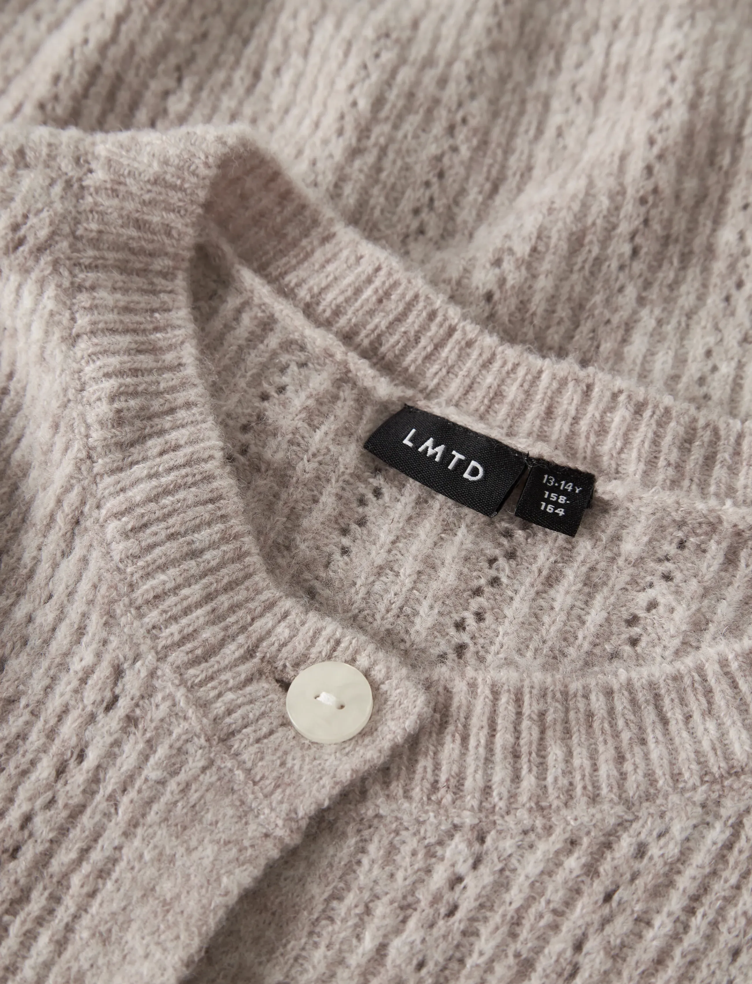 LMTD - NLFKIRA LS SHORT KNIT CARDIGAN - peyote - 3