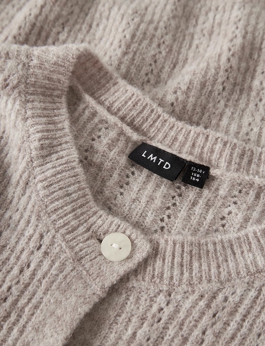 LMTD - NLFKIRA LS SHORT KNIT CARDIGAN - peyote - 3