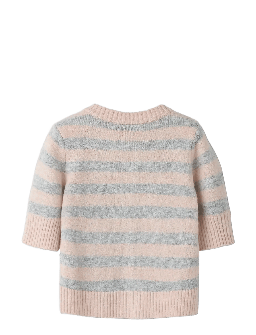 LMTD - NLFBYNTHE SS SHORT STRIPE KNIT CARDIGAN - cardigans - tropical peach - 1