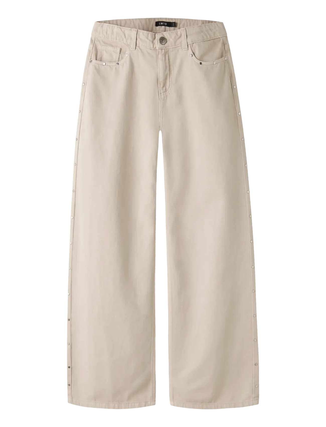 LMTD NLFHYEDSTUD LW TWI LC X-WIDE PANT - Inspiration - MOONBEAM / beige