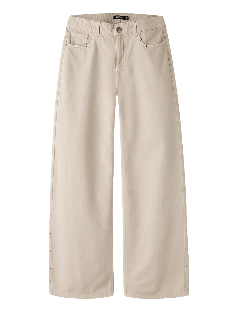 LMTD - NLFHYEDSTUD LW TWI LC X-WIDE PANT - brede jeans - moonbeam - 0