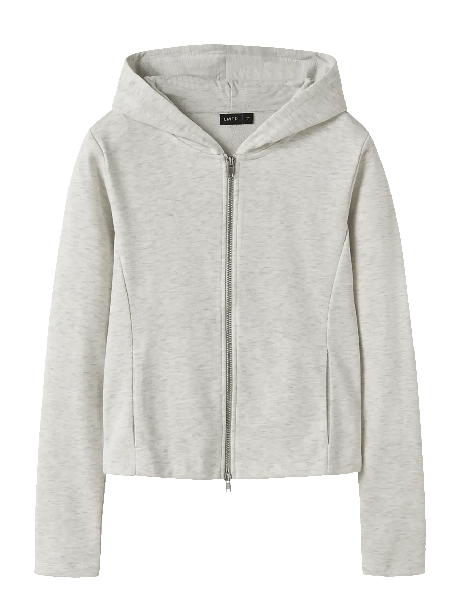 LMTD - NLFLUNIC LS BRU S CARDIGAN W. HOOD - light grey melange - 0