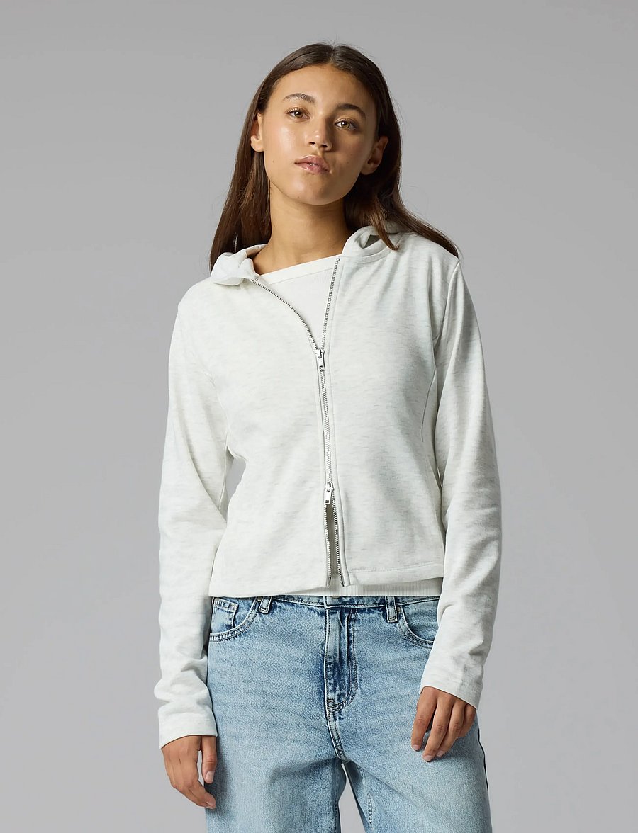 LMTD - NLFLUNIC LS BRU S CARDIGAN W. HOOD - light grey melange - 3
