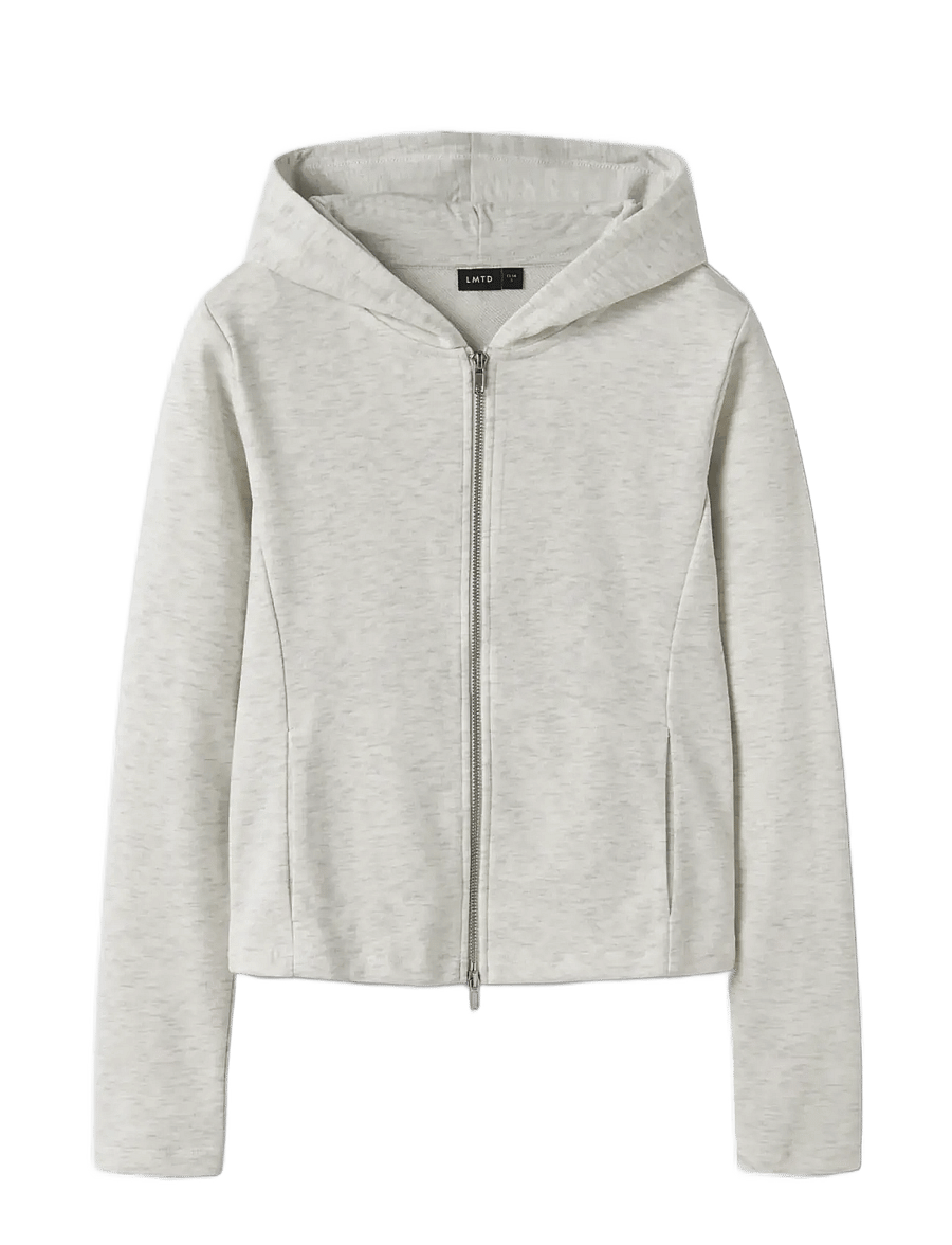 LMTD - NLFLUNIC LS BRU S CARDIGAN W. HOOD - light grey melange - 2