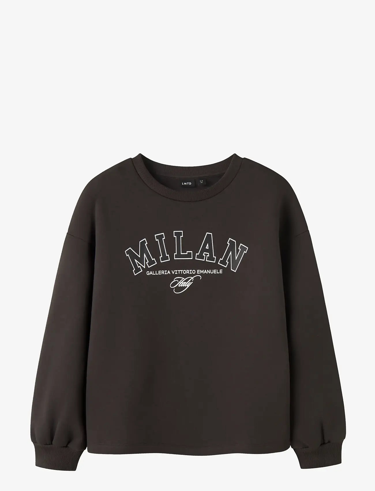 LMTD - NLFFARIS LS LOOSE O-NECK SWEAT - black coffee - 0