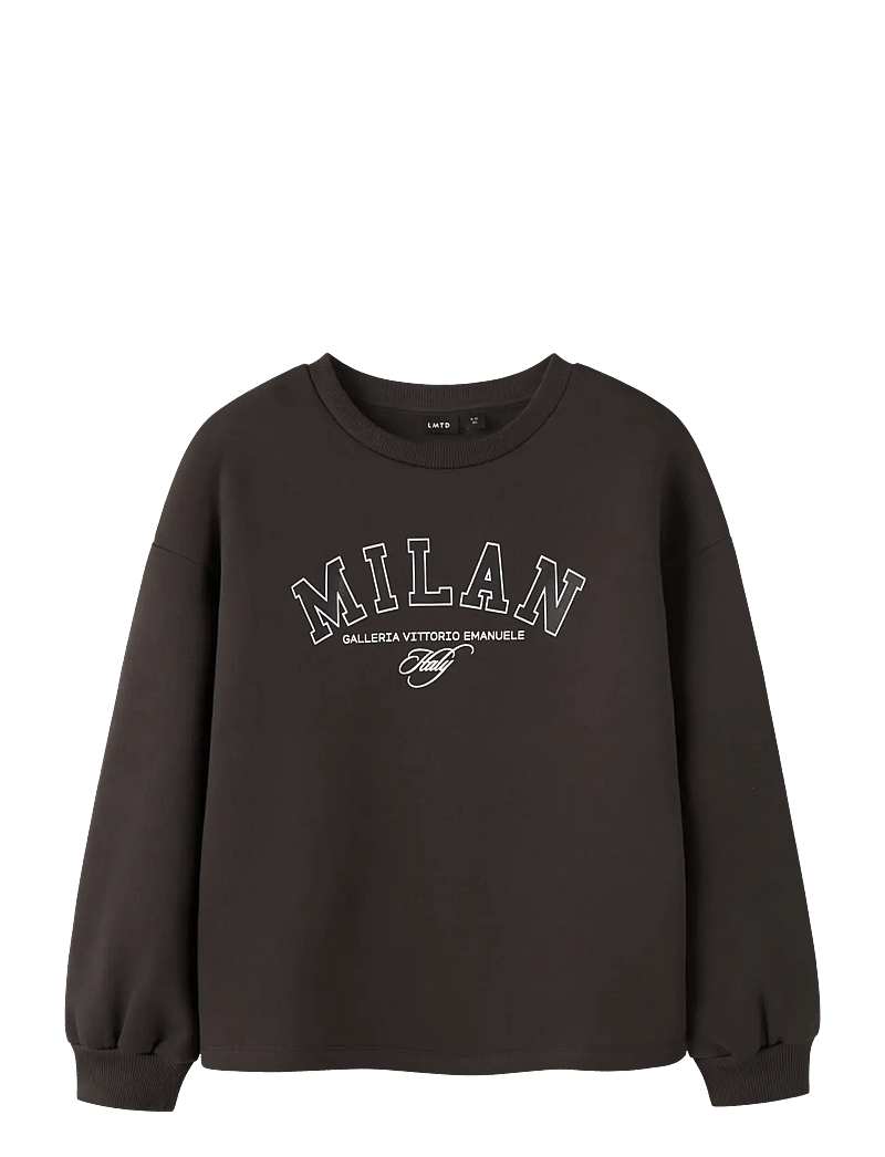 LMTD - NLFFARIS LS LOOSE O-NECK SWEAT - black coffee - 0