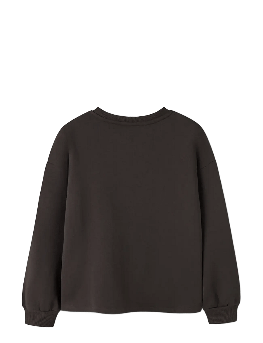 LMTD - NLFFARIS LS LOOSE O-NECK SWEAT - sweatshirts - black coffee - 1