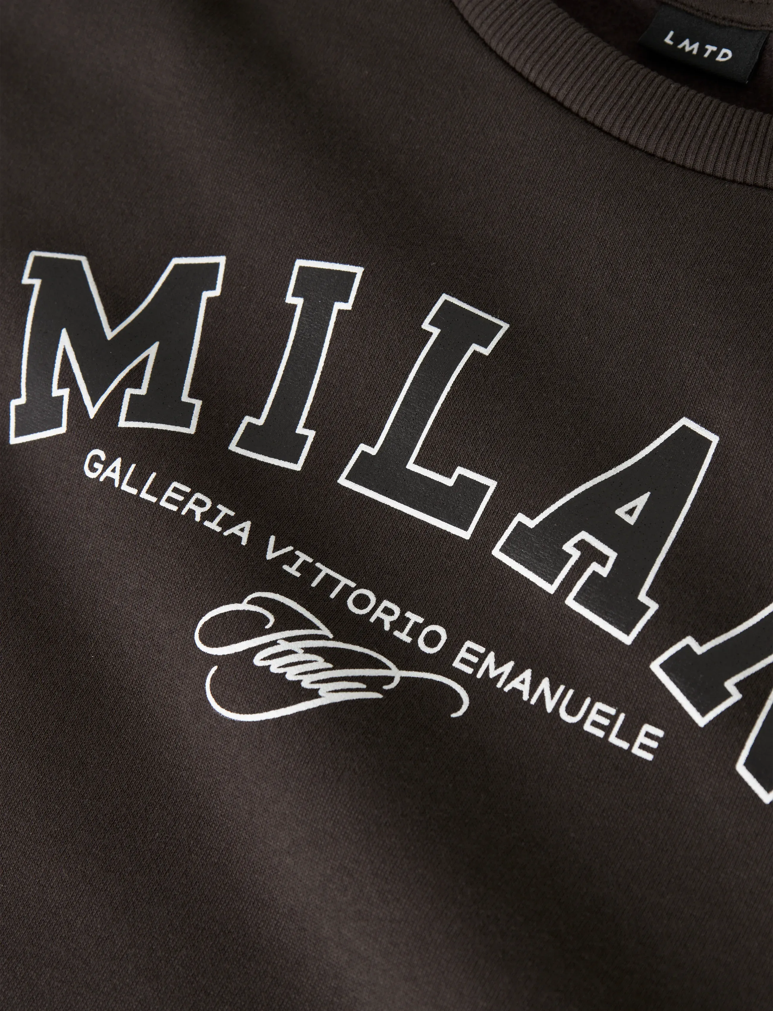 LMTD - NLFFARIS LS LOOSE O-NECK SWEAT - sweatshirts - black coffee - 2