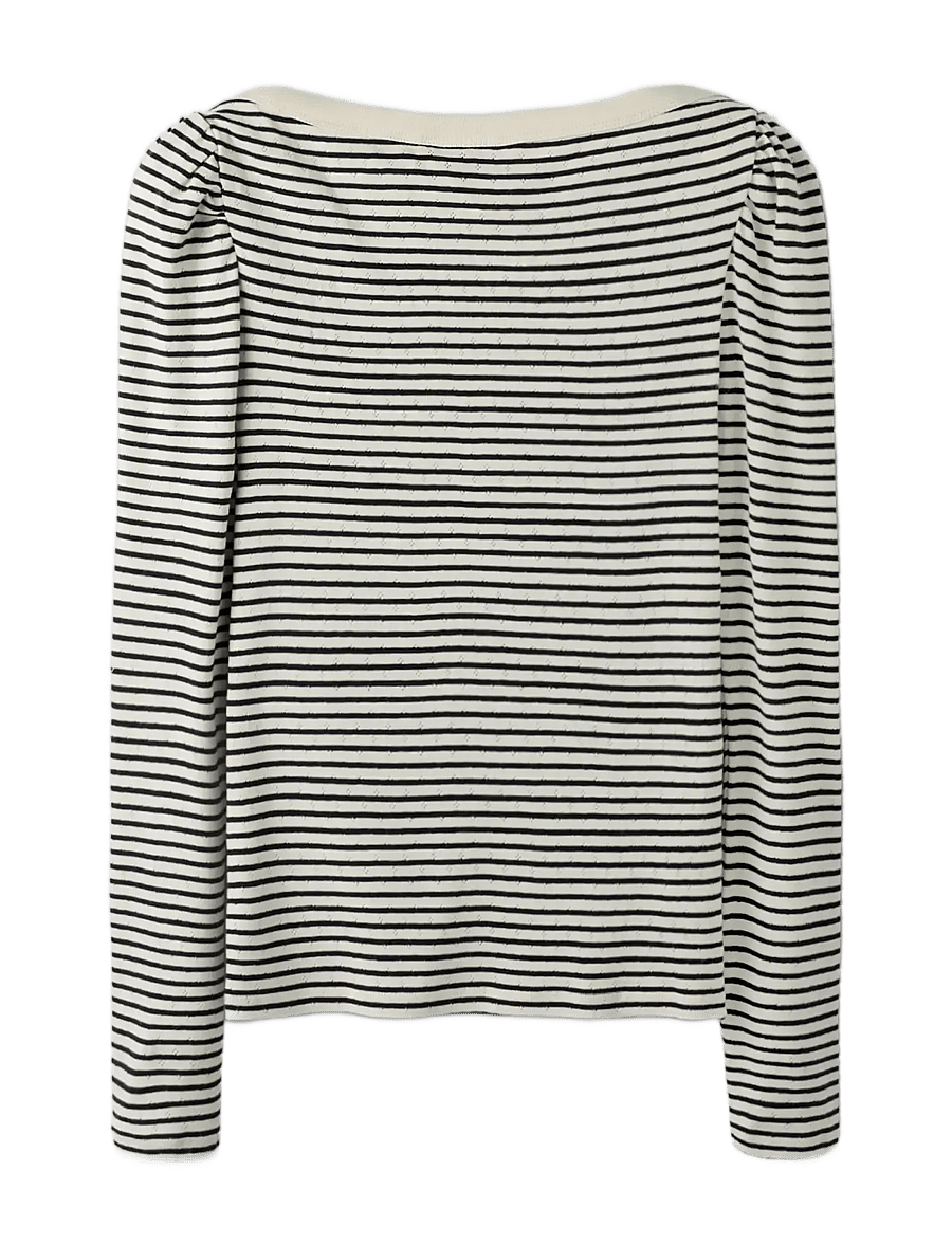 LMTD - NLFSEHER LS SHORT BOATNECK TOP - langärmelig - navy blazer - 1