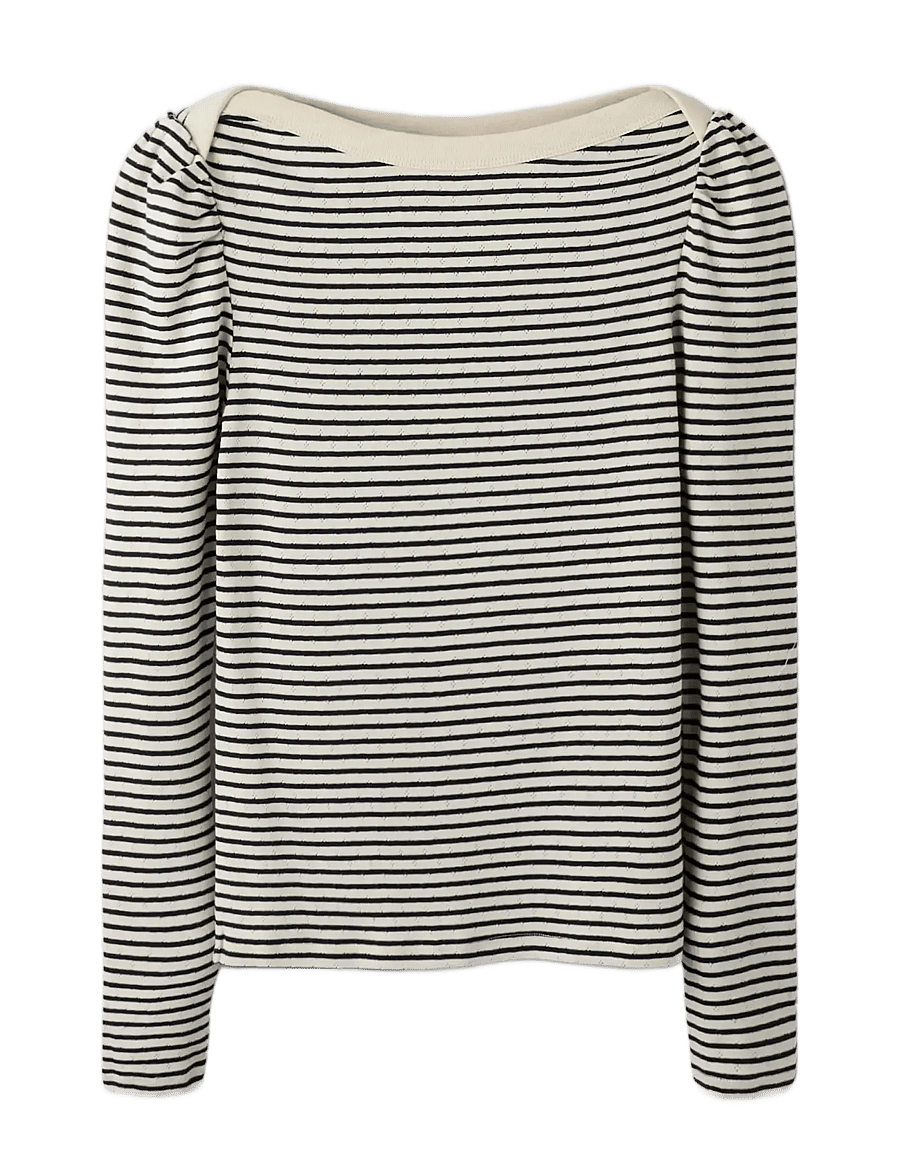 LMTD - NLFSEHER LS SHORT BOATNECK TOP - langärmelig - navy blazer - 2