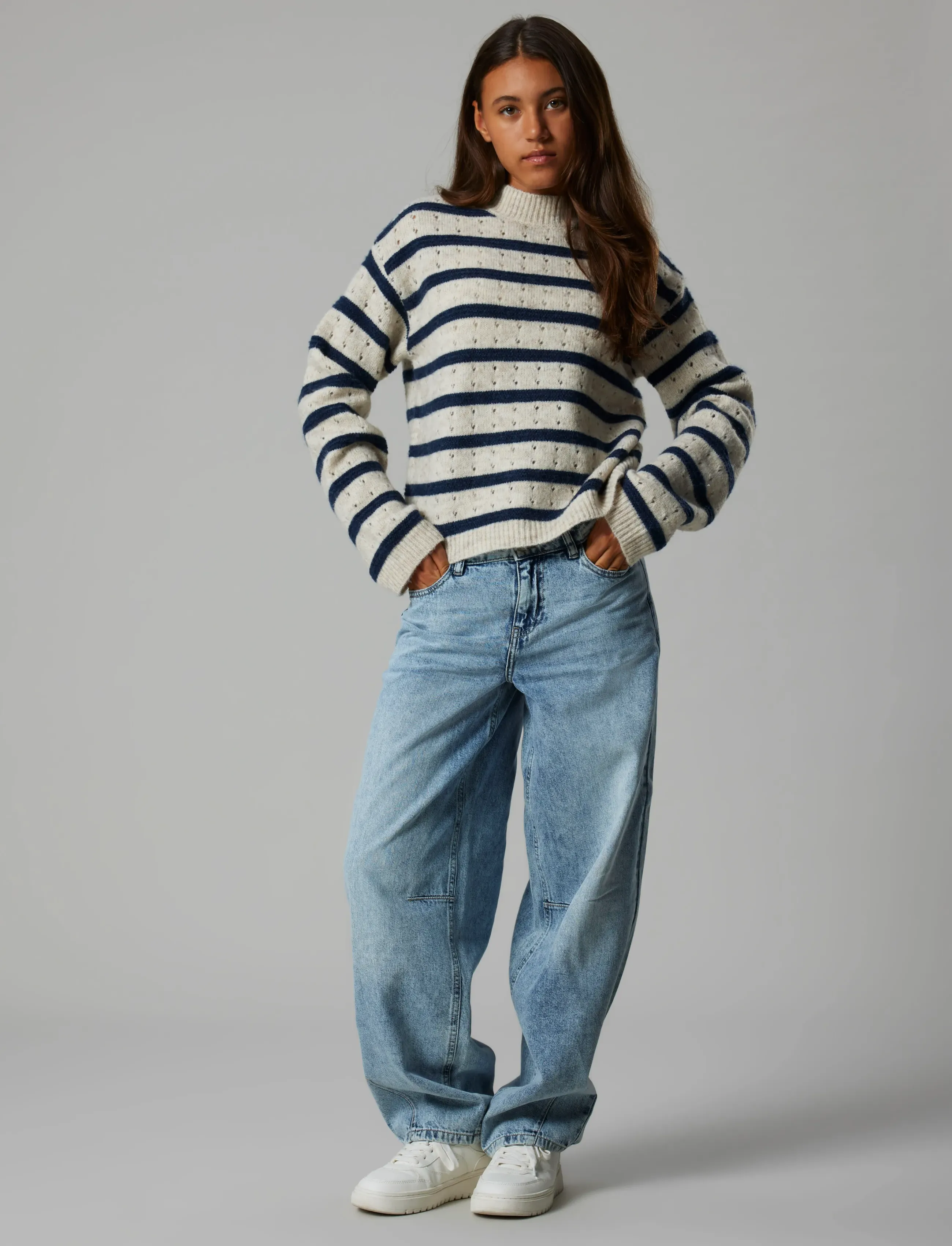 LMTD - NLFNAMELYS LS SHORT TURTLENECK KNIT - neulepuserot - navy blazer - 4