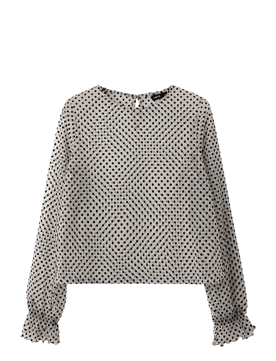 LMTD - NLFFLEDOT LS O-NECK SHIRT - palaidinės ir tunikos - black - 1