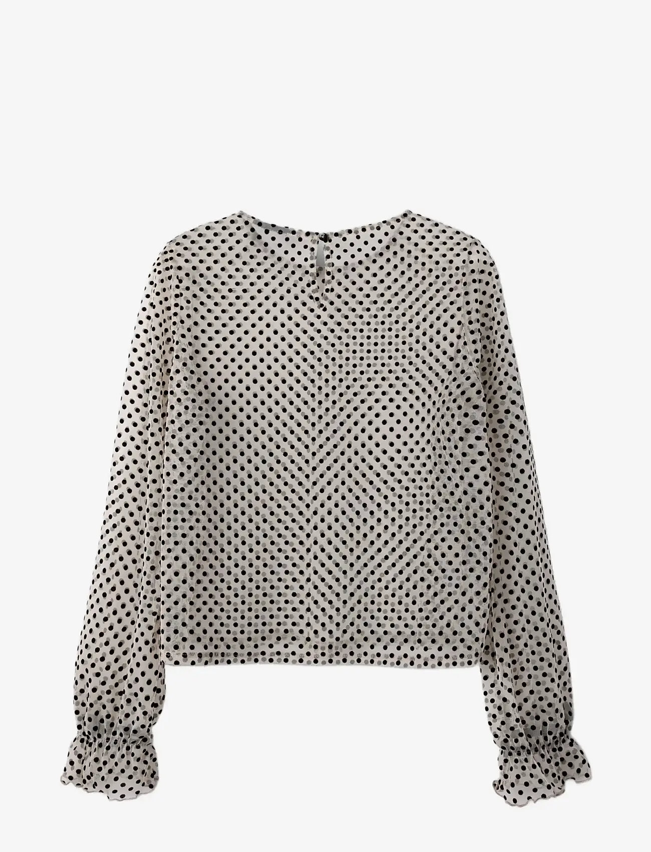 LMTD - NLFFLEDOT LS O-NECK SHIRT - blusen & tuniken - black - 2