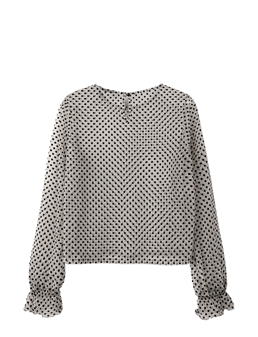 LMTD - NLFFLEDOT LS O-NECK SHIRT - palaidinės ir tunikos - black - 2