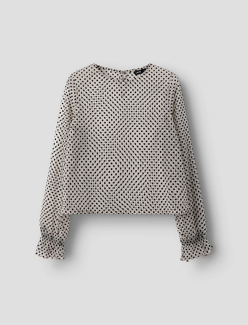 LMTD - NLFFLEDOT LS O-NECK SHIRT - blusen & tuniken - black - 0