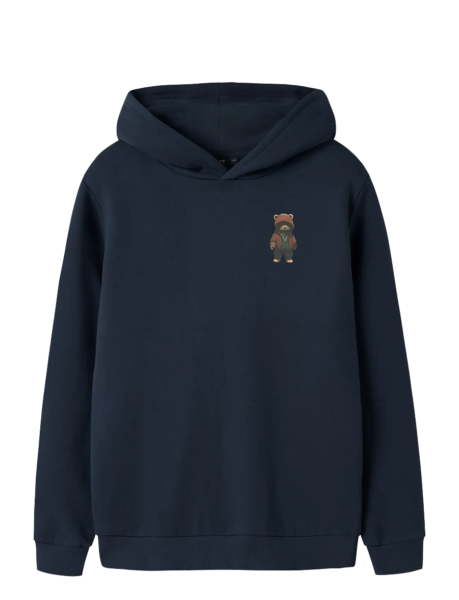 LMTD - NLMFAMSE LS BRU SWEAT W. HOOD - kapuzenpullover - navy blazer - 0