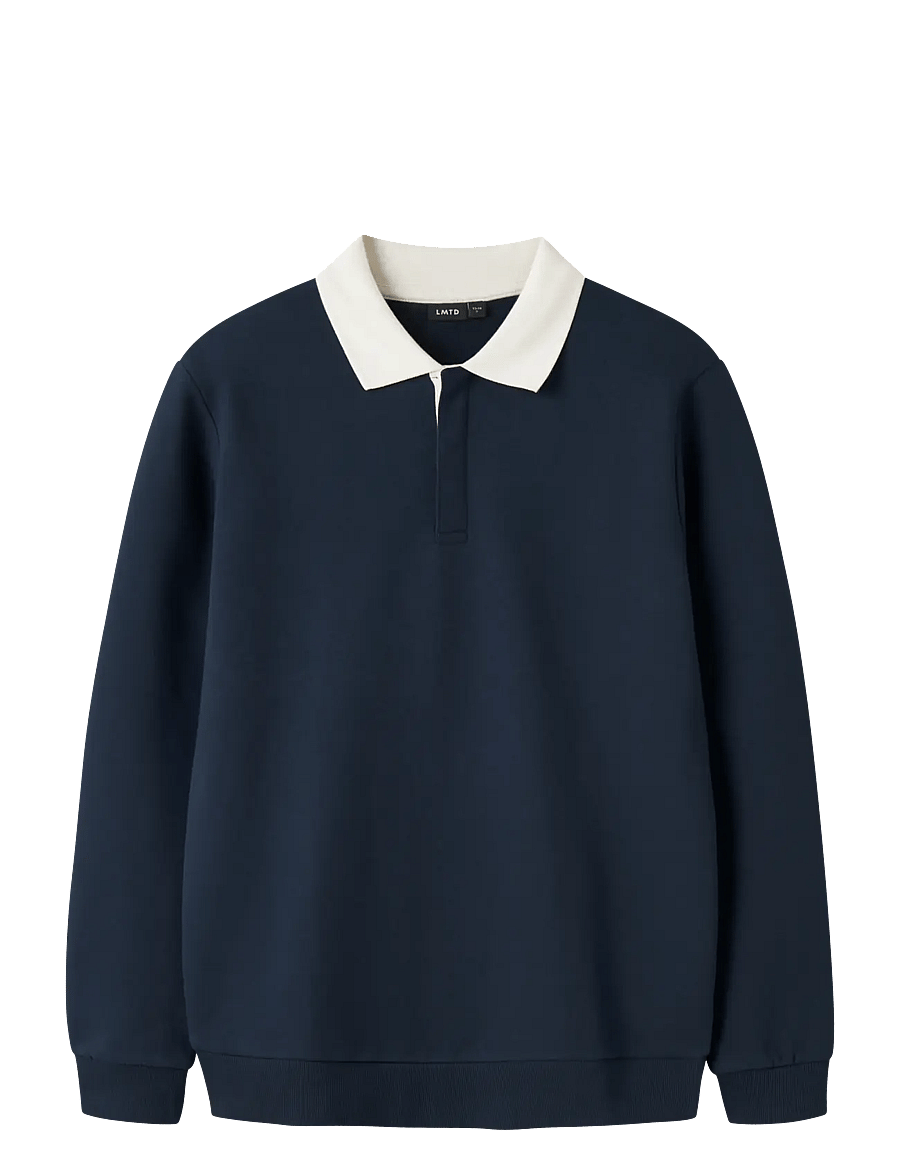 LMTD - NLMROSS LS POLO SWEAT - navy blazer - 0