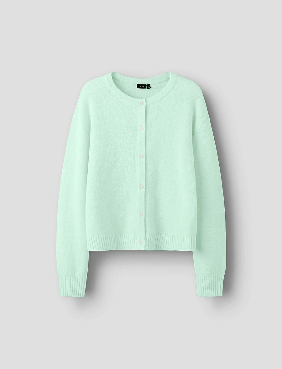 LMTD - NLFBYNT LS KNIT CARDIGAN - cardigans - aqua glass - 0