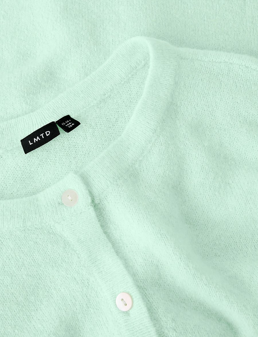 LMTD - NLFBYNT LS KNIT CARDIGAN - cardigans - aqua glass - 3