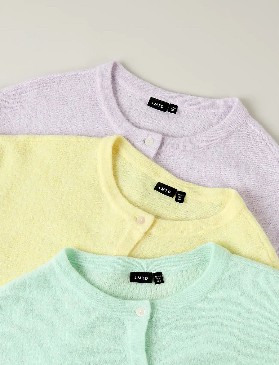 LMTD - NLFBYNT LS KNIT CARDIGAN - cardigans - aqua glass - 4