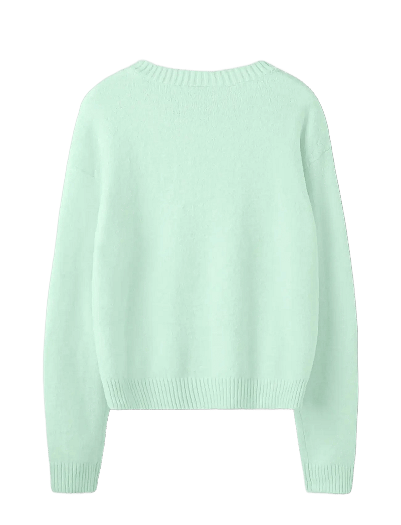 LMTD - NLFBYNT LS SHORT KNIT - pullover - aqua glass - 2