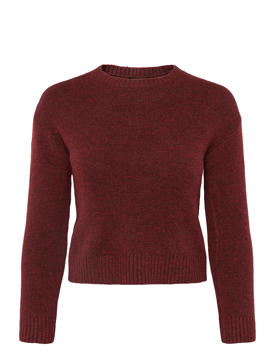 LMTD - NLFBYNT LS SHORT KNIT - pullover - burgundy - 0