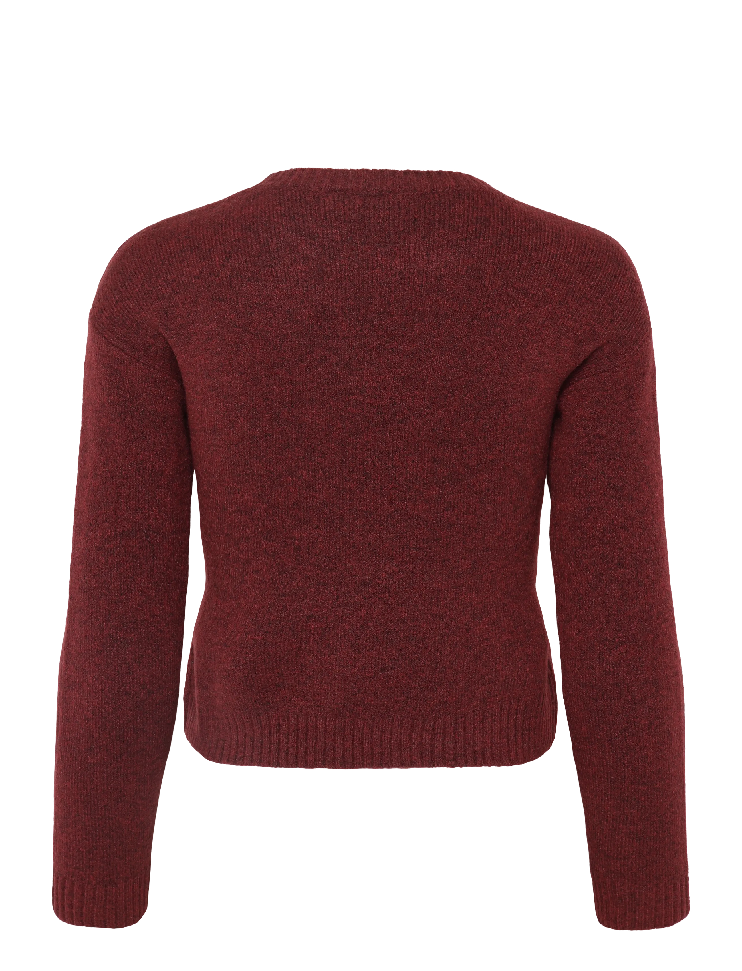 LMTD - NLFBYNT LS SHORT KNIT - jumpers - burgundy - 1