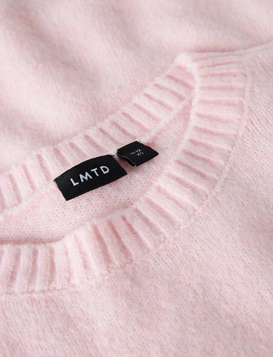 LMTD - NLFBYNT LS SHORT KNIT - pullover - pink-a-boo - 2