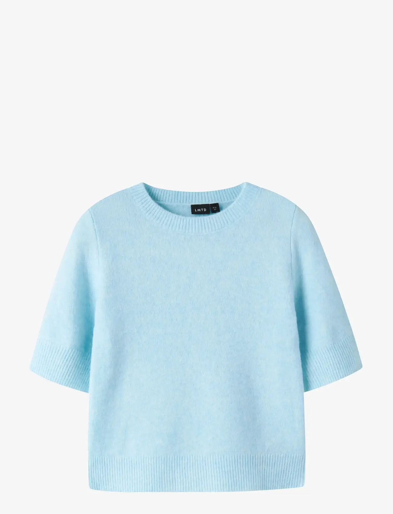 LMTD - NLFBYNT SS SHORT KNIT - kortærmede t-shirts - ice water - 0