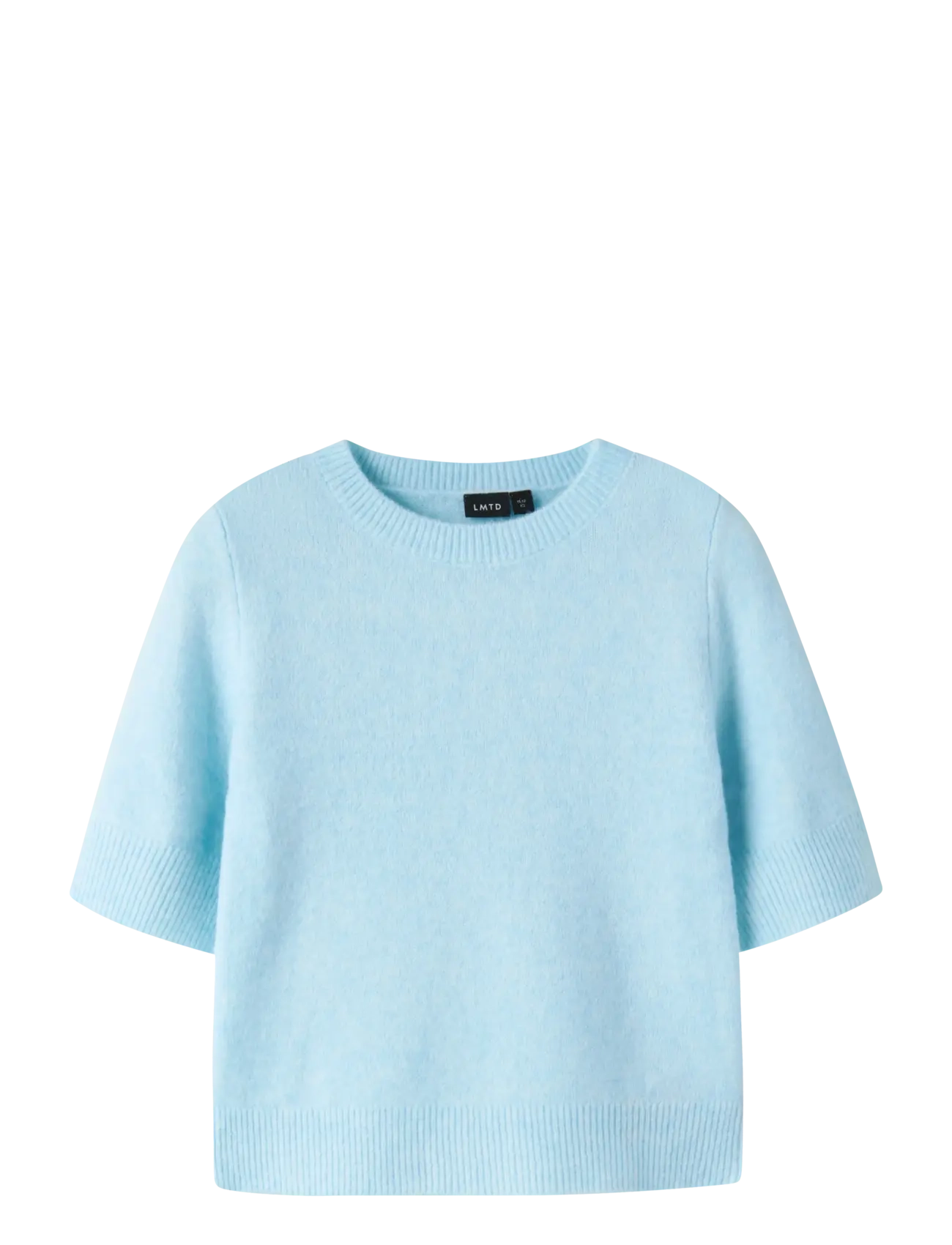LMTD - NLFBYNT SS SHORT KNIT - kortärmade t-shirts - ice water - 0
