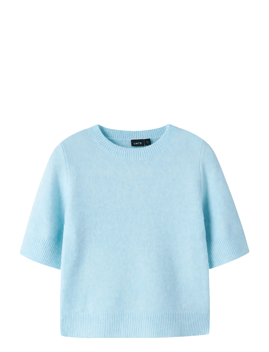 LMTD - NLFBYNT SS SHORT KNIT - lühikeste varrukatega t-särgid - ice water - 0