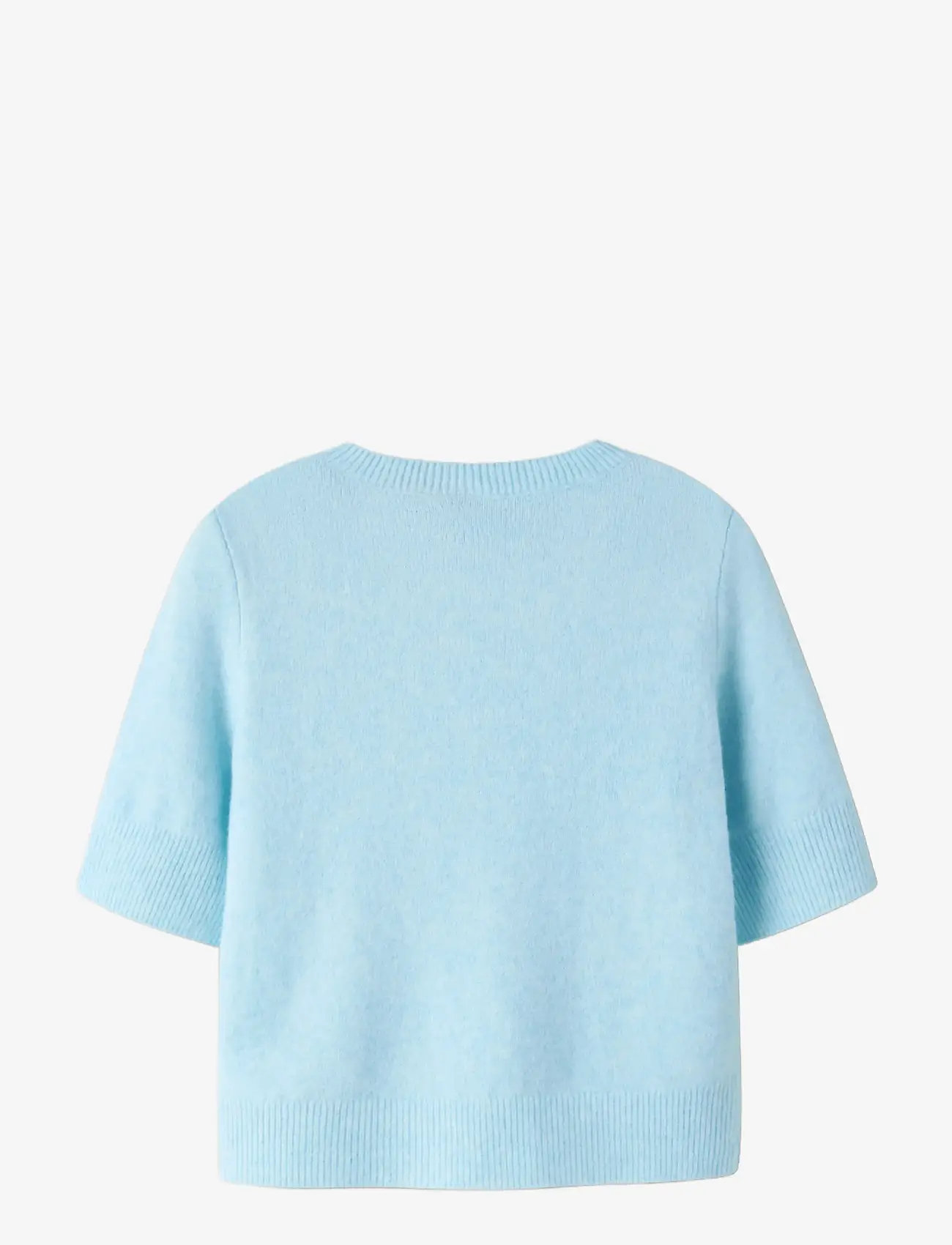 LMTD - NLFBYNT SS SHORT KNIT - kortærmede t-shirts - ice water - 1