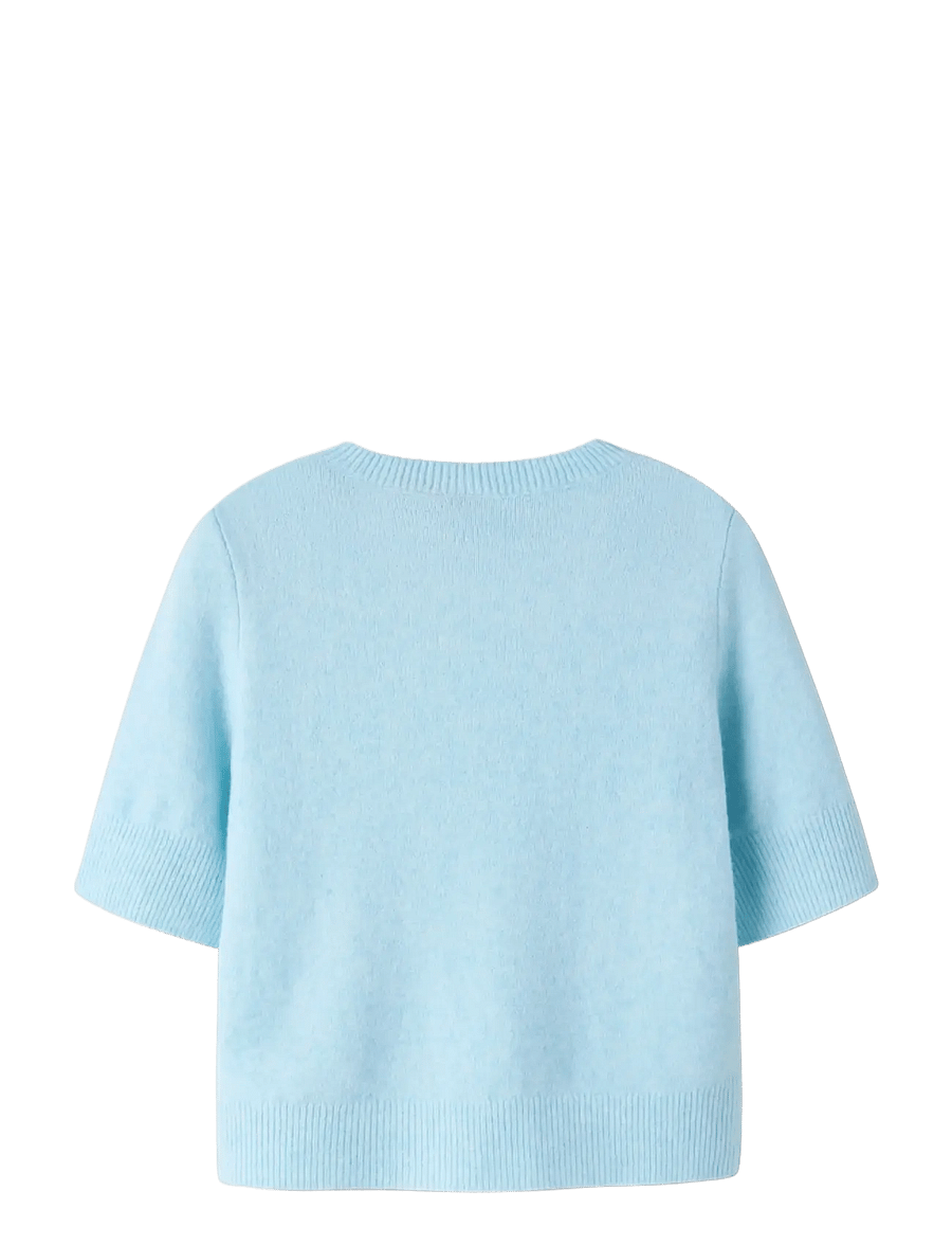 LMTD - NLFBYNT SS SHORT KNIT - lühikeste varrukatega t-särgid - ice water - 1