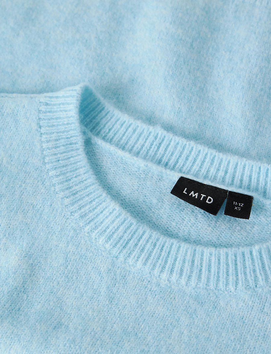 LMTD - NLFBYNT SS SHORT KNIT - lühikeste varrukatega t-särgid - ice water - 2