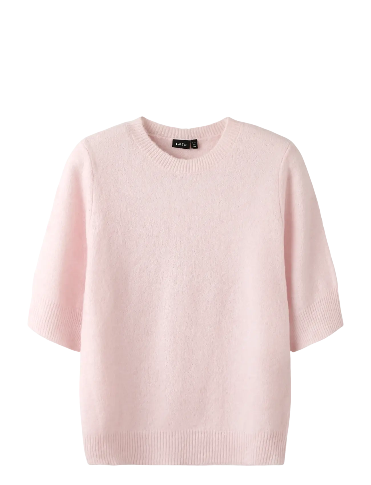LMTD Nlfbynt Ss Kurz Knit Pink - 146-152 - Kinder